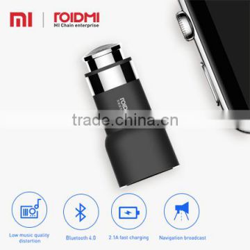 Roidmi wholesale multi-function Fashional Design Bluetooth 2 port wireless usb 5v car charger 2.4A 2nd gen