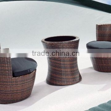 Synthetic rattan coffee table set resort and hotel furniture