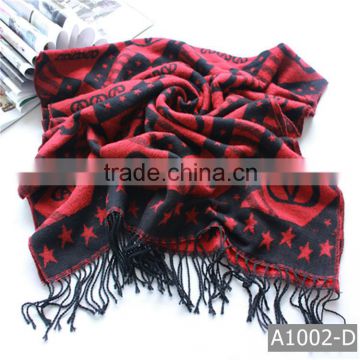 A1002 Hot sell delicate multicolor 100% pashmina scarf
