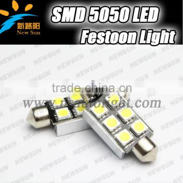 Good vibration resistance 5050 6 SMD Festoon Dome LED Light Bulbs 12V 31mm/36mm/39mm/41mm car festoon light cheap price