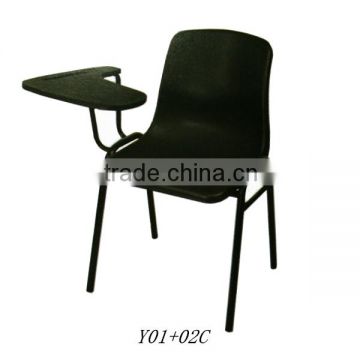 Good quality plastic chair Training chair Student chair with writing pad on sale L01+02C