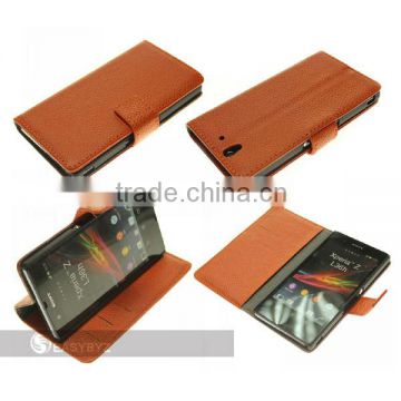 wallet stand case for sony xperia z l36h