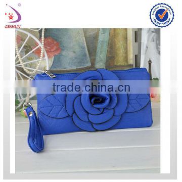 leather pu rose flower purses mobile bag
