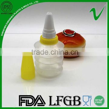 LDPE foldable squeeze empty disposable glue plastic bottle with dropper
