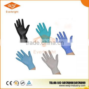 disposable colorful non-sterile nitrile examination medical gloves