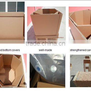 1000L Food grade outer square& inner octagon carton paper IBC container