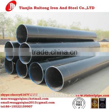 api 5l grb spiral ssaw weld steel pipe with black paint