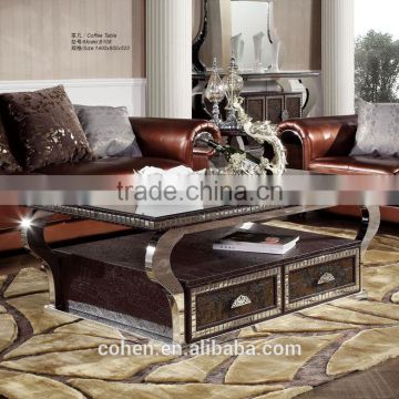 2015 luxury modern new design marble coffee/center tables for living room B108