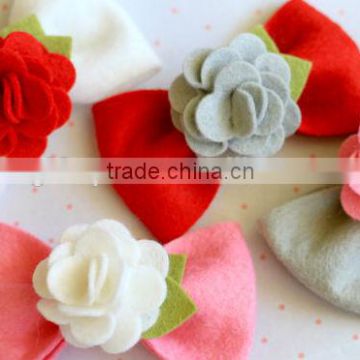 on alibaba express hot sale new products handmade eco friendly fabric decoration felt colourful rubber band made in china