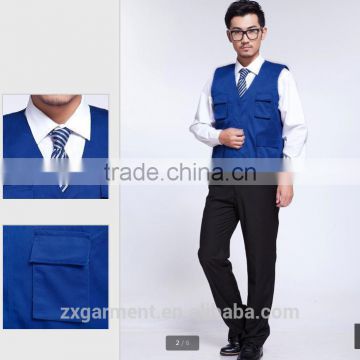 multi pocket work vest men's workwear, work multi pockets men vest cotton