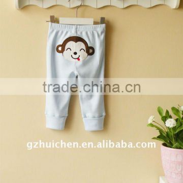mom and bab 2012 spring baby clothing 100% cotton embroider cute pants