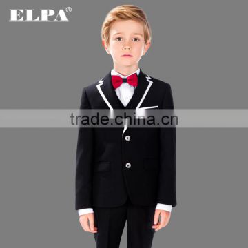2016 Fashion ELPA black high quality tailor made boys formal wear school uniform suits OEM