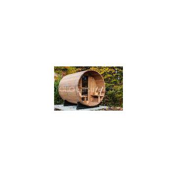 Custom circular dry heat sauna cabins for home / garden / green roofs
