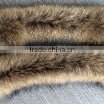 YR163 Whole Sale Detachable Fur Collar for Coat/Genuine Raccoon Fur Collar