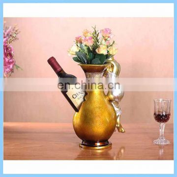 creative resin flower bottle red wine holder for home decoration