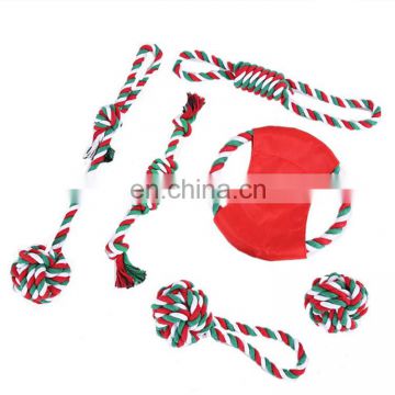 Christmas gift interactive pet dog toys set wholesale dog toy christmas rope