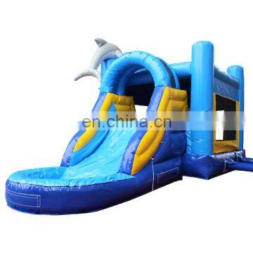 Dolphin Bounce House Water Slide Combo Kids Jump Castle Inflatable Bouncer For Sale