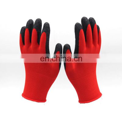 Cotton Knitted Red Latex Coated Gloves