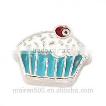 1000+ styles MOQ only 20pcs blue cupcake Floating Charms Wholesale