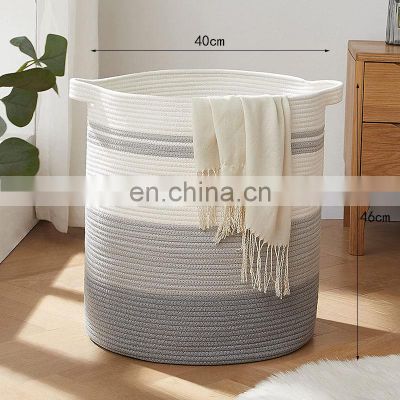 2021 Customer Oriented Material Multipurpose Laundry White Toy Rope Basket Storage