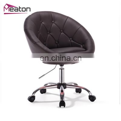 China Wholesale Most Popular Leather Leisure Chair Swivel Lounge Chair With Wheels