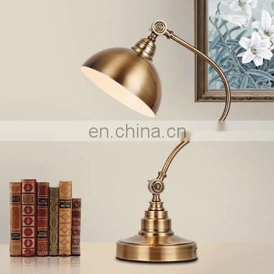 Modern Style Indoor Design Bedside Reading Decor Lighting Clear Cover Golden Table Lamp