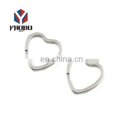 Professional Nice Quality Metal Heart Shaped Key Ring Split Ring Bulk