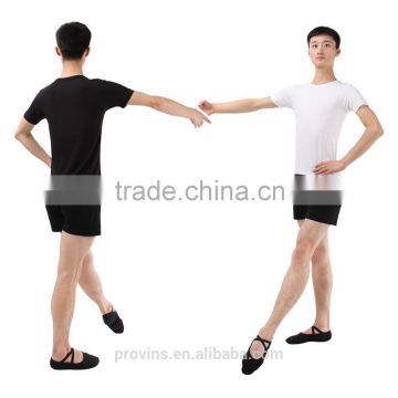 Men's Ballet Costume, Men's Dance Short Sleeves Tee Shirt Tops