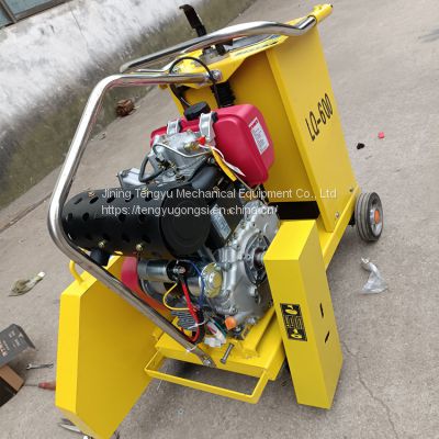 Jining Tengyu hand push type gasoline cutting machine for concrete pavement slit machine