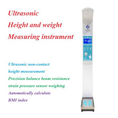 Height and weight scale ultrasonic height measurement