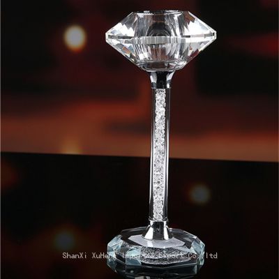 Popular Wholesale Wedding Candelabra Weddings Centerpieces K9 Crystal Glass Candlestick Candle Jars Candle Holder