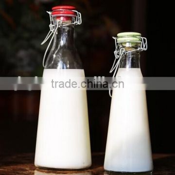 1000ml milk bottle with ceramic swing top, 1lt glass milk bottle with swing top