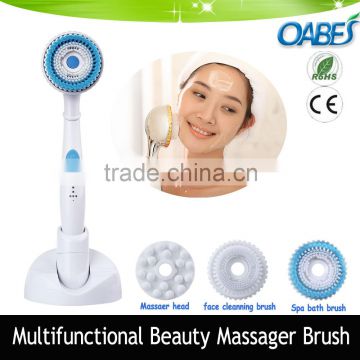 vibrating massage hair brush with multifunction face massage shower head brush