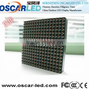 shenzhen Oscarled DIP full color 1/4 scan outdoor ph10 rgb led display module