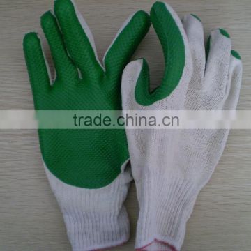 Palm rubber coated cotton glove oem white cotton glove