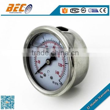 Safety process control full Stainless steel recording pressure gauges