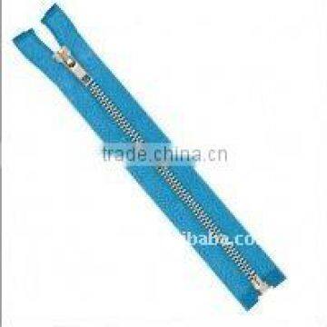 5# bright cupronickel open end zipper with automated head
