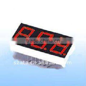 Elegant shape 0.4inch led 7 segment 3 digits numeric display