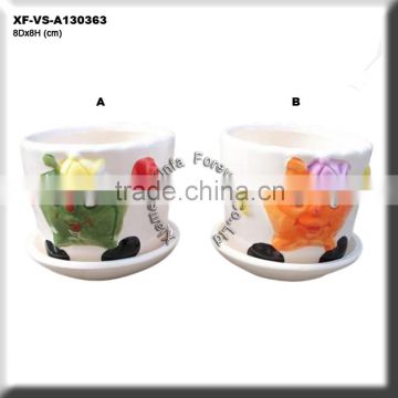 animal ceramic flower painting pot decorative items