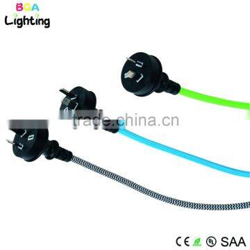 SAA 3 pin AC plug and cord for droplight