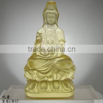 Crystal/Jade Transparent Female Jade Buddha Statue