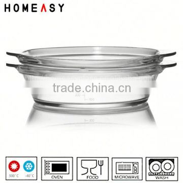 heat resistant glass casserole with glass lid
