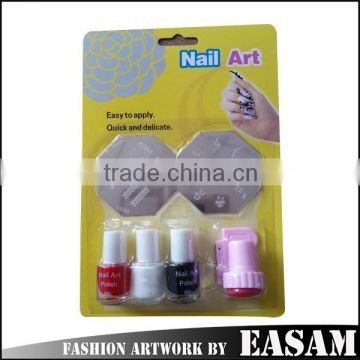 Hot sale assorted stamping nail art kits/DIY nail art kits