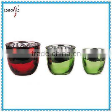 electroplate handling colored glass flower pot