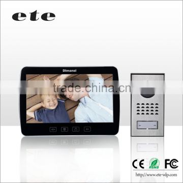 China manufacturer 10 inch multi apartment color video intercom sd card