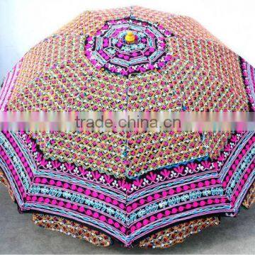 Beautiful Garden Sun Umbrella Parasol Traditional Indian Embroidered Parasol