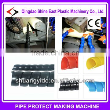 Hydraulic Spiral hose wrap extruder machine / spiral protective sleeve machine / cable wrap sheath machine
