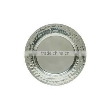Silver wedding charger plate