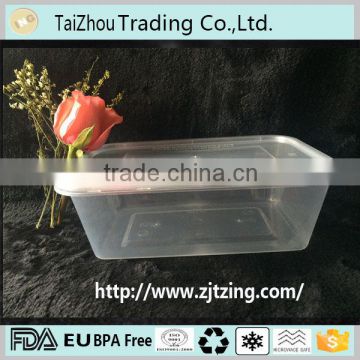 Full range transparent clear plastic food containers