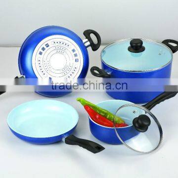 6pcs aluminum ceramic die-cast cookware set